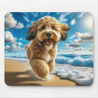 Mousepad Cachorro na praia