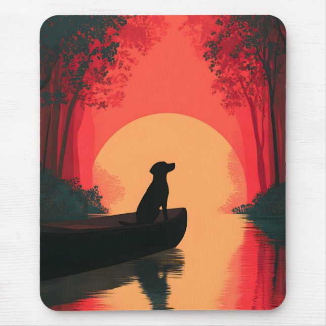 Mousepad Cachorro Negro Labrador Mínimo (Frente)