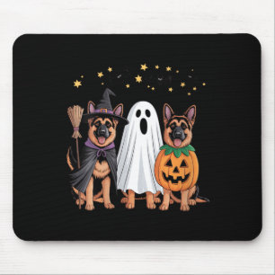 Mousepad Cachorro Pastor Alemão de Abóbora de Bruxa Fantasm