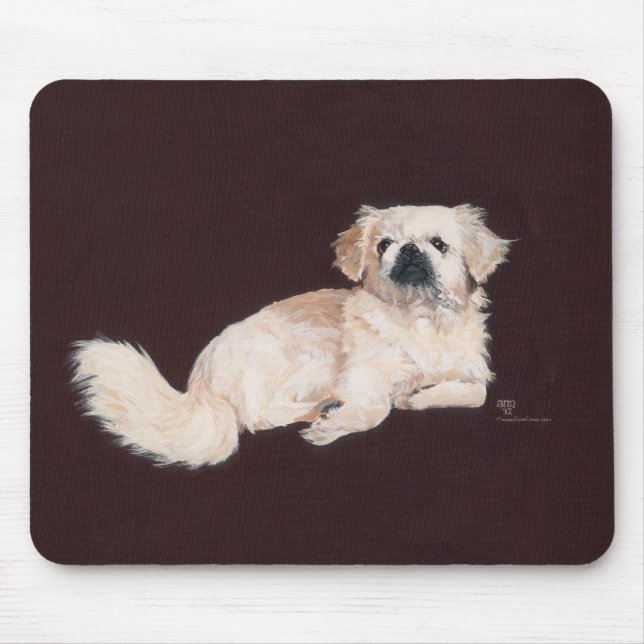 Mousepad Cachorro Pequinês Branco (Frente)