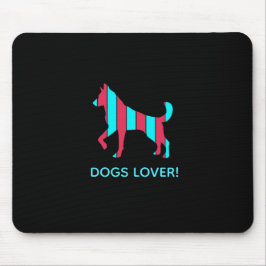 Mousepad Cachorro - Pop de Pet-Art, Abstrato Azul e Vermelh