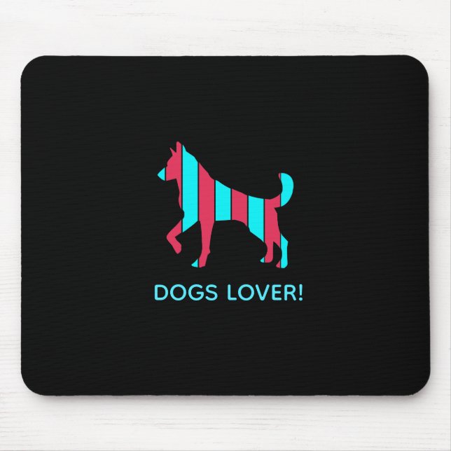 Mousepad Cachorro - Pop de Pet-Art, Abstrato Azul e Vermelh (Frente)