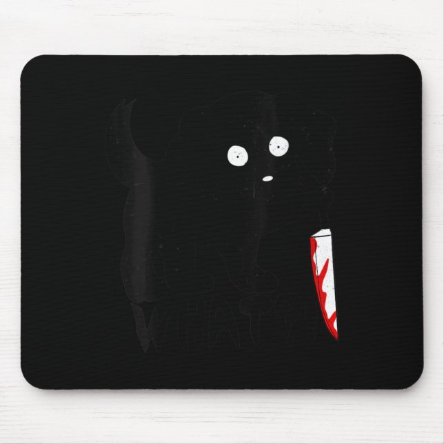 Mousepad Cachorro Preto Assustador Fofo e Divertido de Hall (Frente)