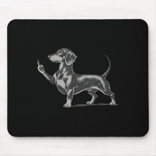 Mousepad Cachorro Preto Engraçado e Malcriado Meme Cachorro (Frente)