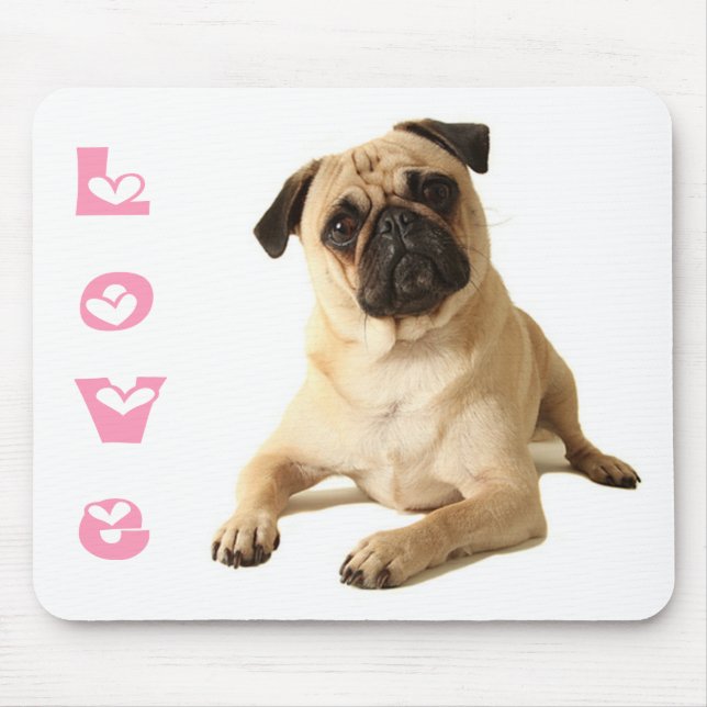 Mousepad Cachorro Pug Fofinho (Frente)