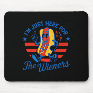 Mousepad Cachorro Quente Patriótico Engraçado 4 De Julho EU