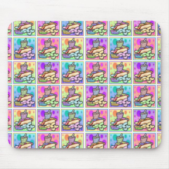 Mousepad - Cachorro-Quente Pop Art com Batatas Fri (Frente)