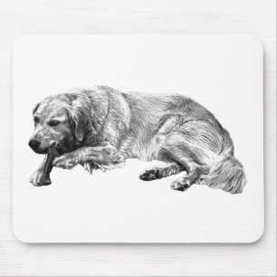 Mousepad Cachorro Realista Relaxando