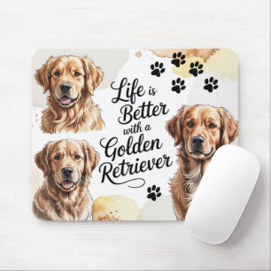 Mousepad Cachorro Retriever Dourado