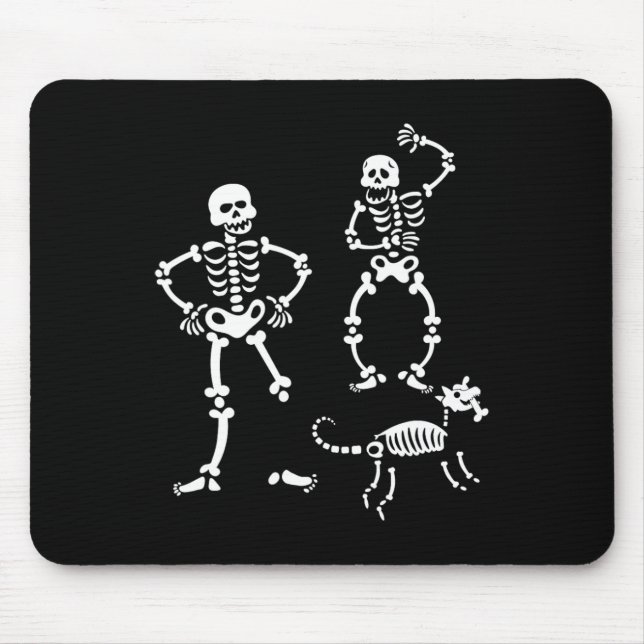 Mousepad Cachorro Skeleton Correndo Festa de Figurino de Ha (Frente)