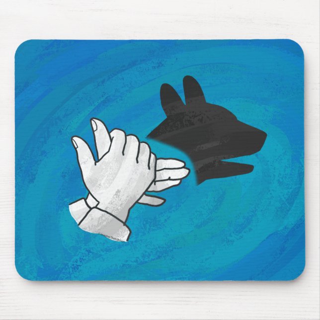 Mousepad Cachorro Sombra em Azul (Frente)