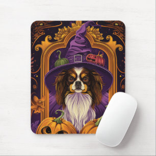 Mousepad Cachorro Spaniel Tibetano Assustador no Dia das Br