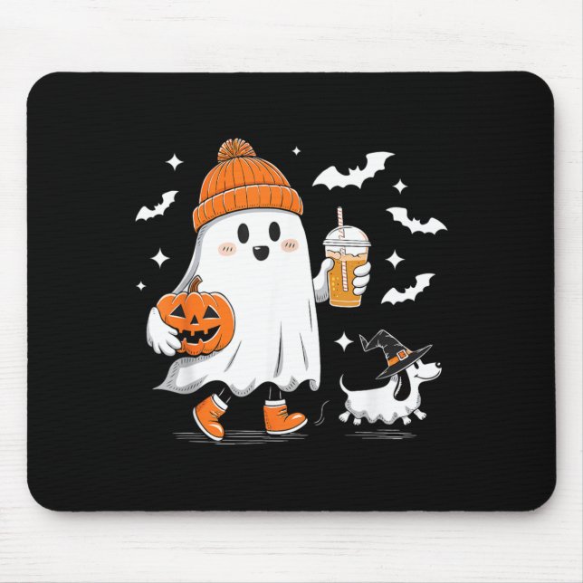 Mousepad Cachorro Teckel Fantasma Caminhando Temporada Assu (Frente)