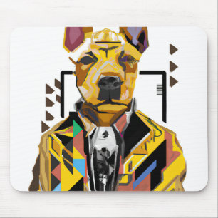 Mousepad Cachorro Vestindo um traje: Arte Digital