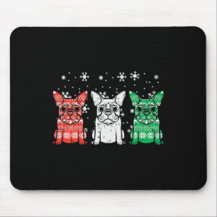 Mousepad Cachorros Franceses Natal Xmas Frenchie Dog Men Wo