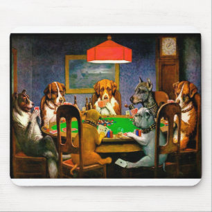 Mousepad Cachorros Jogando Poker Um Amigo em Necessidade