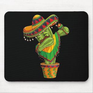 Mousepad Cacto de Dabbing Cinco De Mayo Poncho Mexicano Men