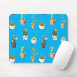 Mousepad Cacto Suculento do Deserto Verde em Potes