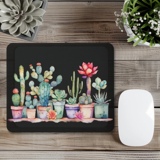 Mousepad Cactos E Suculentes Coloridos Potentes (Criador carregado)