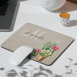 Mousepad Cactus Cactos Sucultos Monograma do Deserto Sudoes<br><div class="desc">Este design foi criado através da arte digital. Pode ser personalizado clicando no botão personalizar e alterando a cor, adicionando um nome, iniciais ou as suas palavras favoritas. Entre em contato comigo em colorflowcreations@gmail.com se você quiser usar este design em outro produto. Compre minha pintura de acrílico abstrato original para...</div>