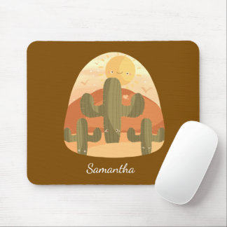 Mousepad Cactus Desert With Sun