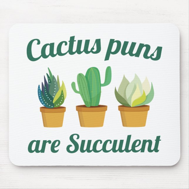 Mousepad Cactus Puns São Bem-Sucultos (Frente)