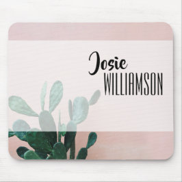 Mousepad Cactus Rosa Moderno