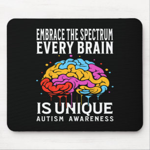 Mousepad Cada Cérebro É Um Único Autismo Aconselhamento Par