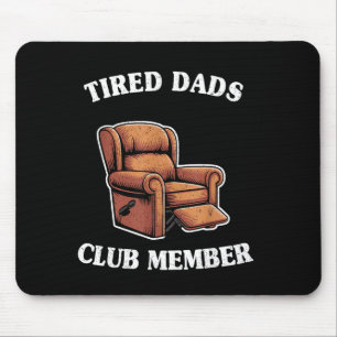 Mousepad cadeira de braço de membro do clube de papais cans