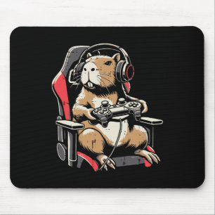 Mousepad Cadeira de jogos Capyra Fones de ouvido Gamer Capy