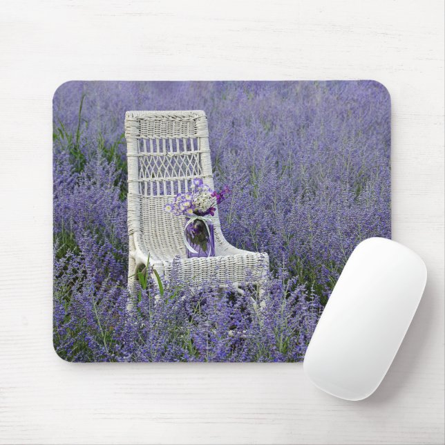 Mousepad Cadeira de vime em Sálvia Russa Roxa (Com mouse)