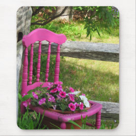 Mousepad Cadeira rosa e Flores - Martha's Vineyard