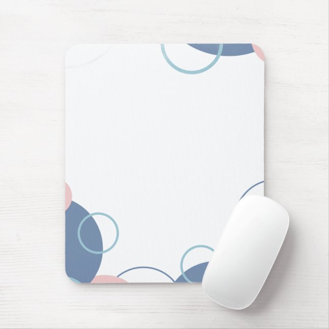 Mousepad Caderno Elegante com Design de Círculos Coloridos (Com mouse)
