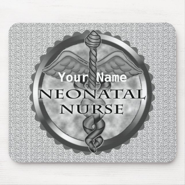 Mousepad Caduceu cinza Enfermeira Neonatal (Frente)