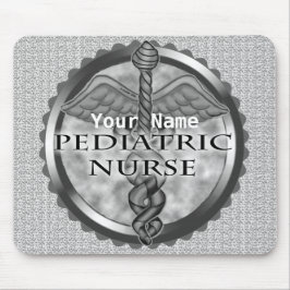 Mousepad Caduceu cinza Enfermeira Pediátrica