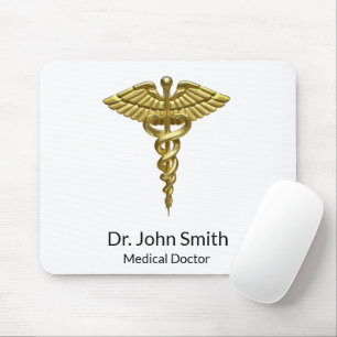 Mousepad Caduco Dourado Médico do Precioso Profissional