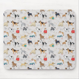 Mousepad Cães Bons Design Branco