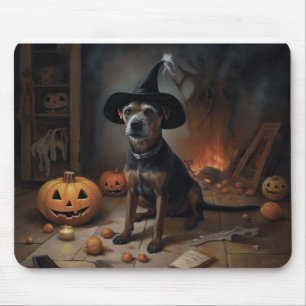 Mousepad Cães de Água do Chesapeake Abóboras Dia das Bruxas