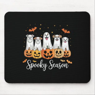 Mousepad Cães Fantasmas Cães Bonitos Vestidos Como Fantasma