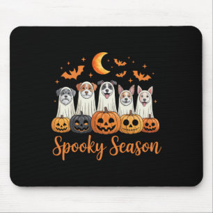 Mousepad Cães Fantasmas Cães Bonitos Vestidos Como Fantasma