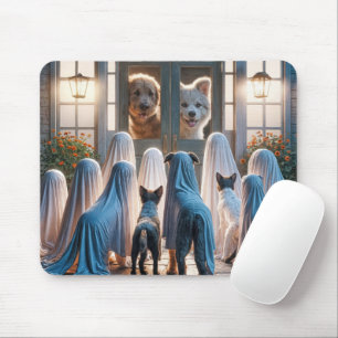 Mousepad Cães Fantasmas de Halloween 
