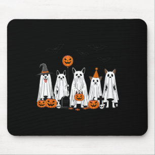 Mousepad Cães Fantasmas do Halloween Desenho Cartoon Cute A