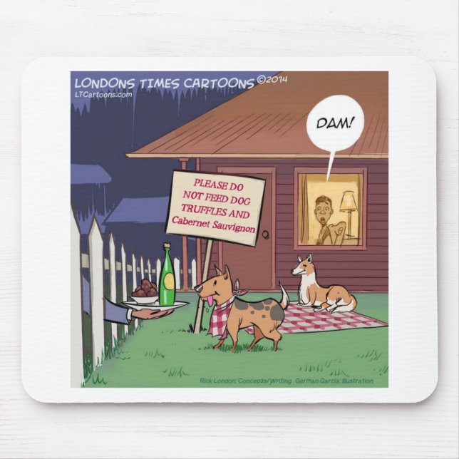 Mousepad Cães Gourmet Divertidos (Frente)