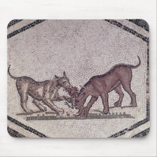 Mousepad Cães que lutam por um pássaro, romanos, ò-ó s