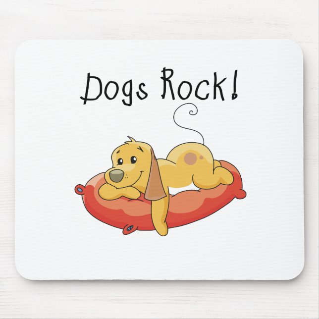 Mousepad Cães Rochedos Camisetas e presentes (Frente)