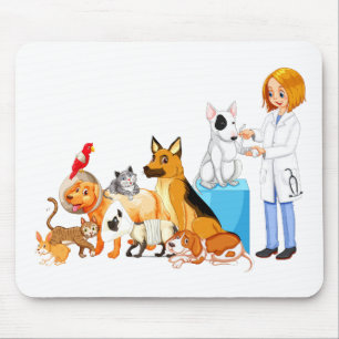 Mousepad Cães veterinários a serem tratados