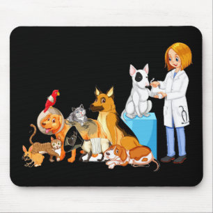 Mousepad Cães veterinários que estão a ser tratados com