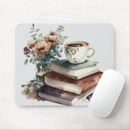 Mousepad Café Boho Floral Verde Castanho