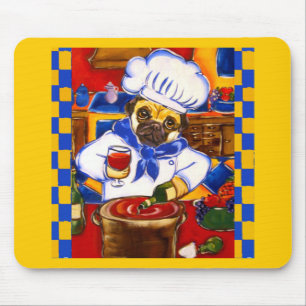 Mousepad Café Bonito Pug Chef