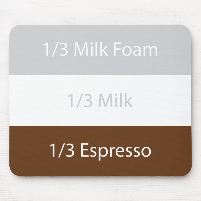 Mousepad Café cappuccino de receita | DESIGN DE TEXTO (Frente)